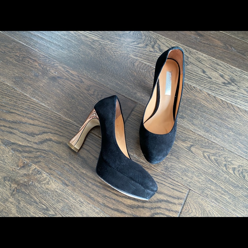 Staccato Black suede Heels